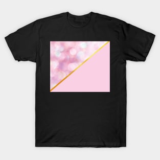 Pink and gold abstract bubbly T-Shirt